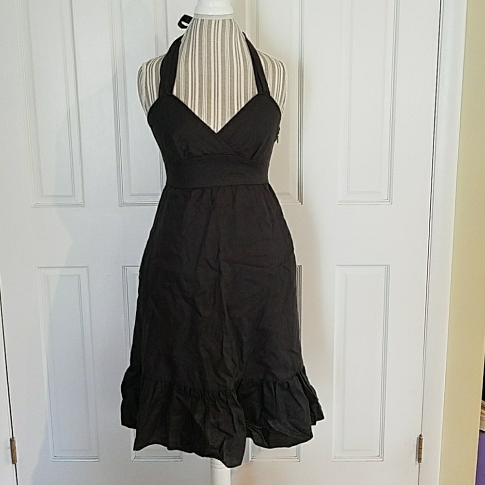 JCrew linen halter dress